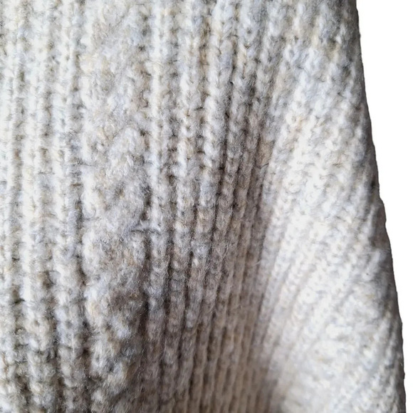 ASOS Women 14 Gray Grey Premium Lounge Cozy Cable Knit Pullover Hoodie Sweater - Picture 10 of 11